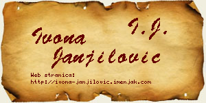 Ivona Janjilović vizit kartica
